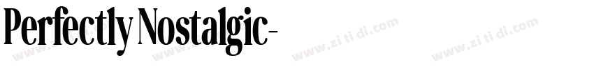 Perfectly Nostalgic字体转换